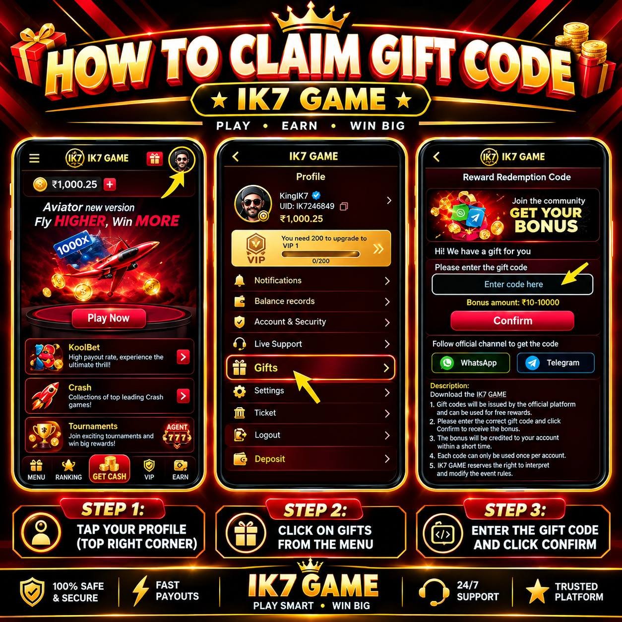IK7 Game APK download page featuring mobile gaming, sports, and entertainment options.
