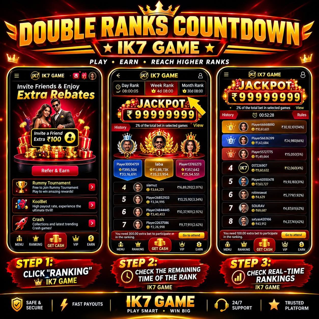 IK7 Game App interface showing sports, casino games, and mobile gaming features.